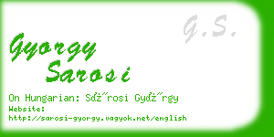 gyorgy sarosi business card